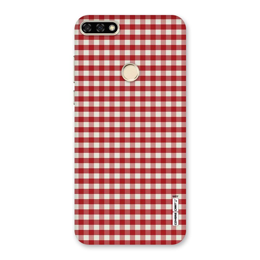 Red White Check Back Case for Honor 7A