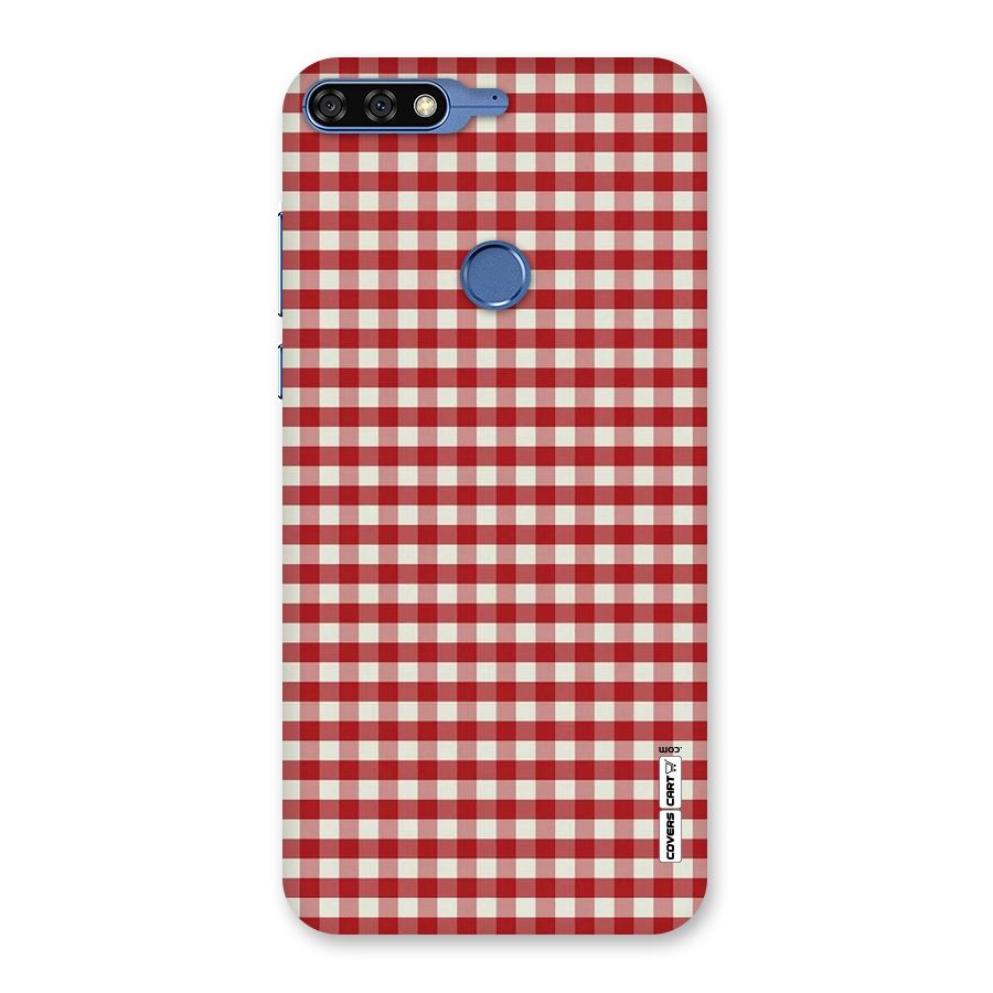 Red White Check Back Case for Honor 7C