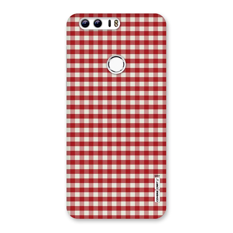 Red White Check Back Case for Honor 8