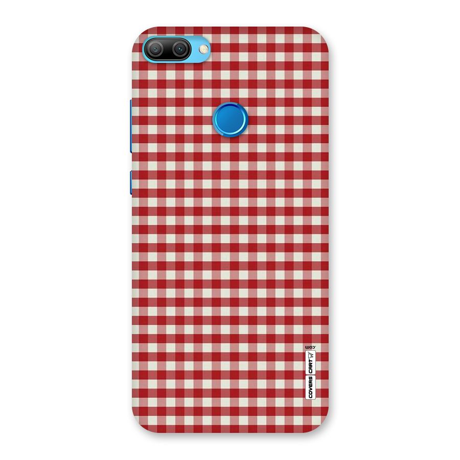 Red White Check Back Case for Honor 9N