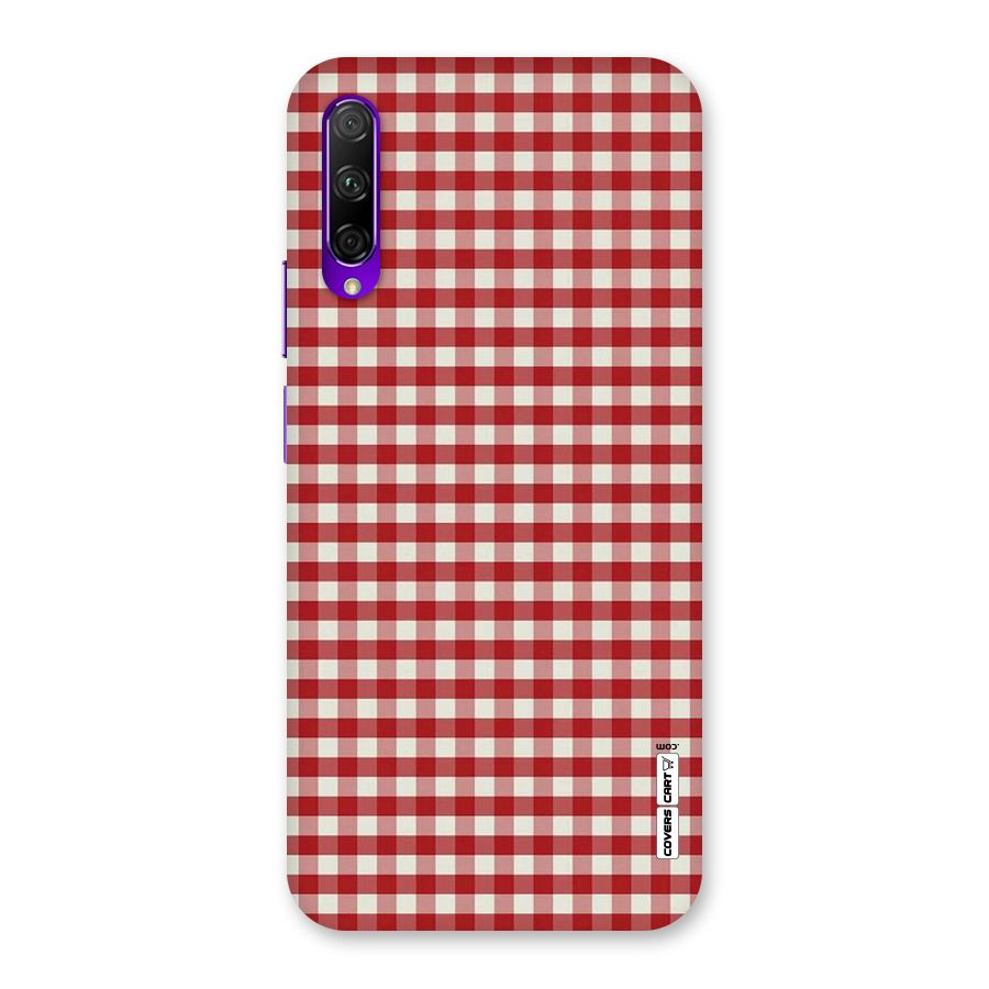 Red White Check Back Case for Honor 9X Pro