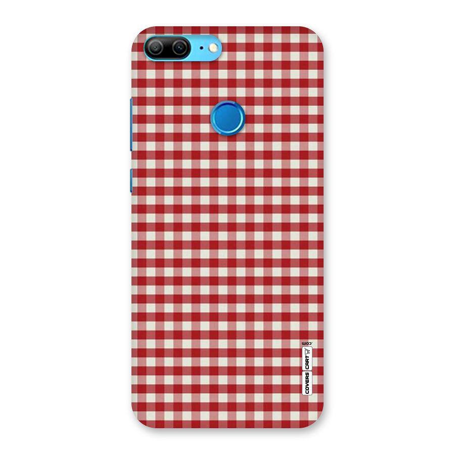 Red White Check Back Case for Honor 9 Lite