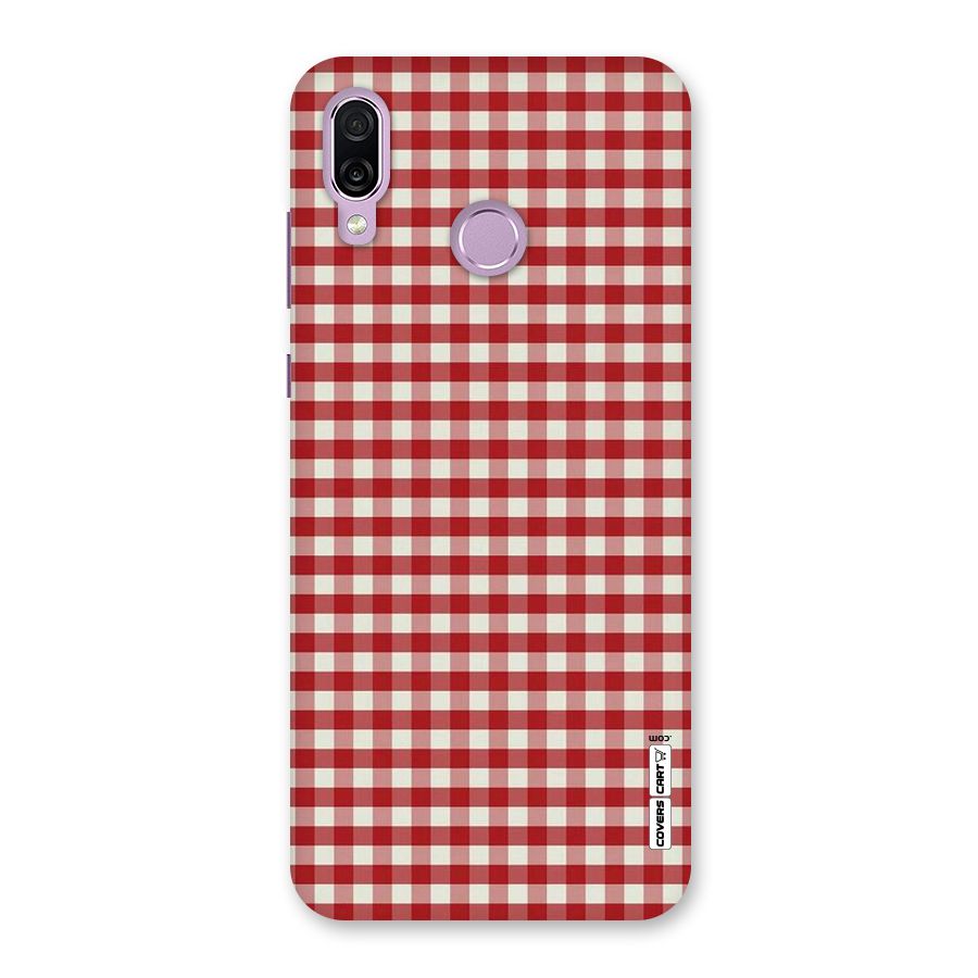Red White Check Back Case for Honor Play