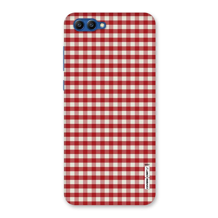 Red White Check Back Case for Honor View 10