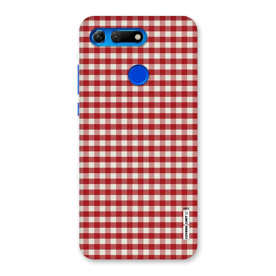Red White Check Back Case for Honor View 20