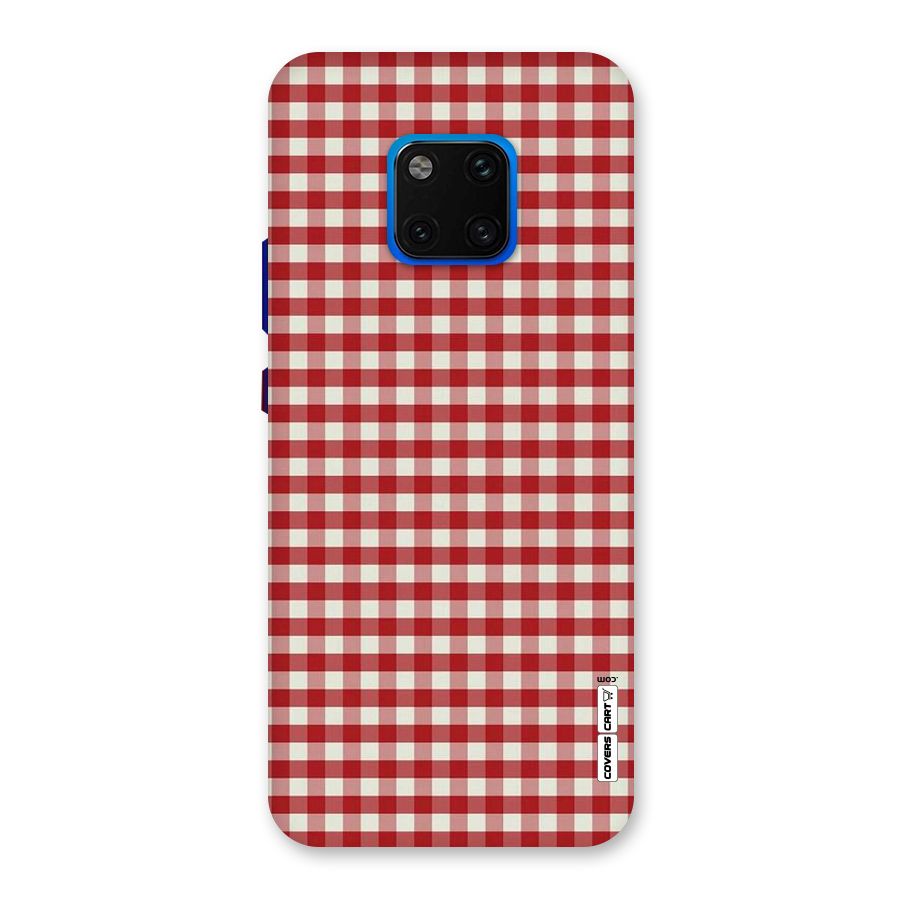 Red White Check Back Case for Huawei Mate 20 Pro