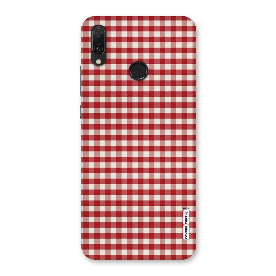 Red White Check Back Case for Huawei Y9 (2019)