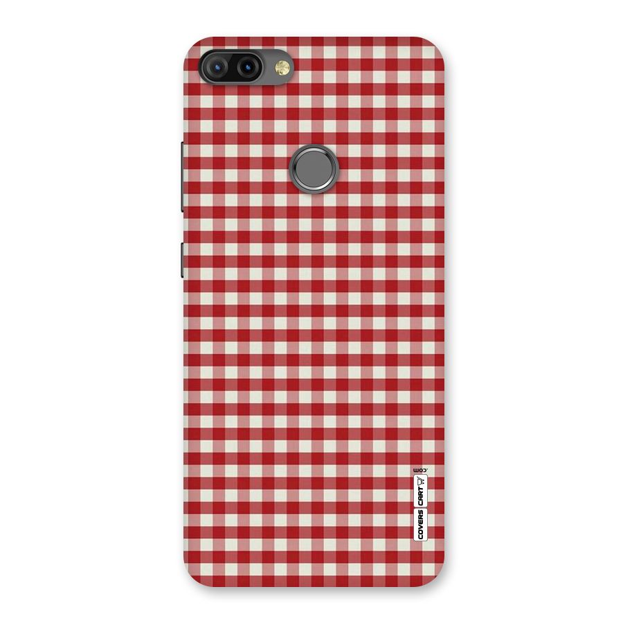 Red White Check Back Case for Infinix Hot 6 Pro