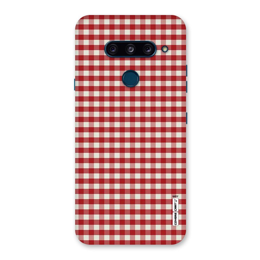 Red White Check Back Case for LG  V40 ThinQ