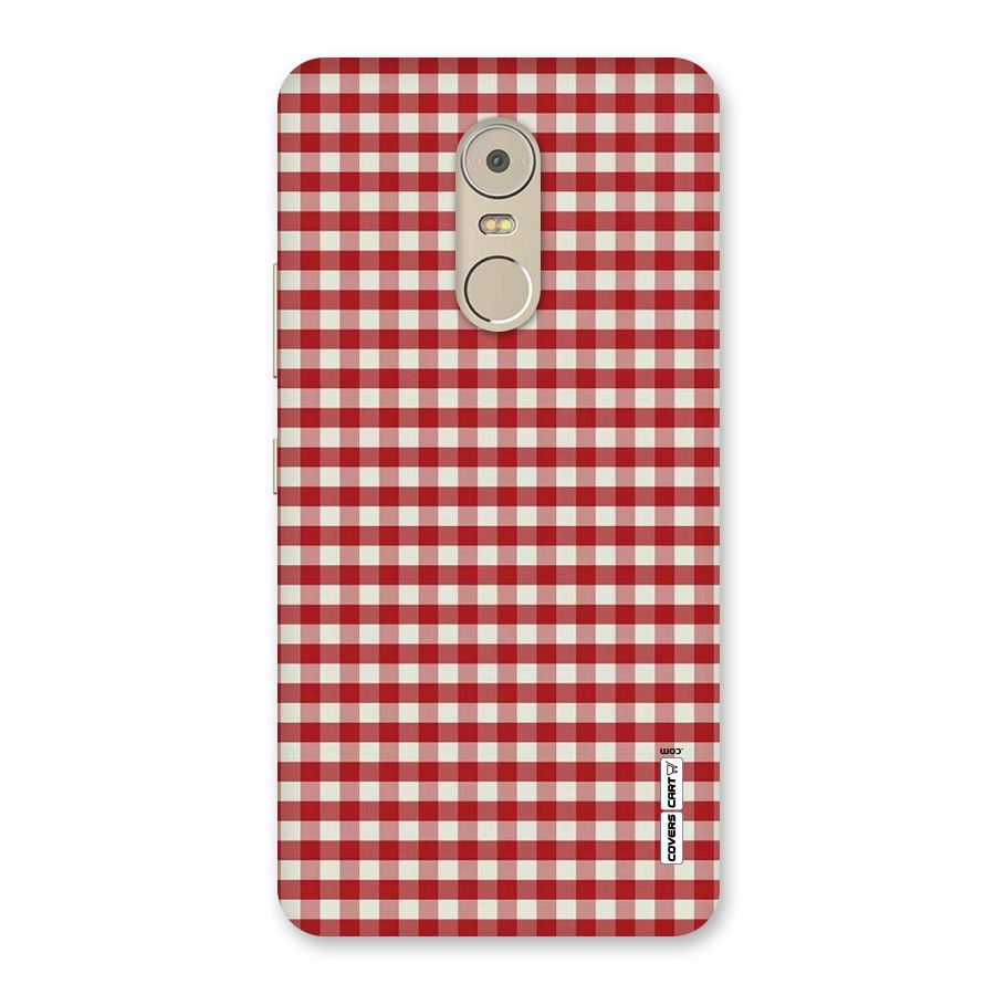Red White Check Back Case for Lenovo K6 Note