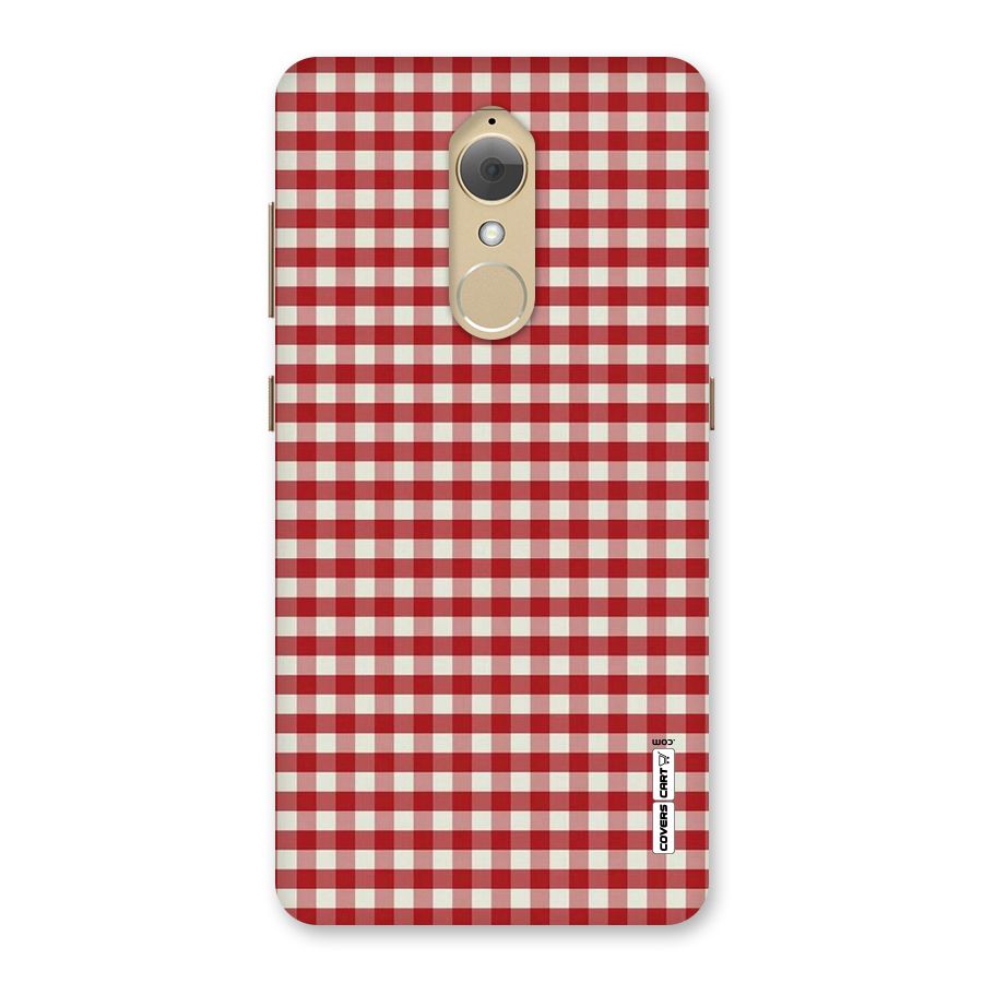 Red White Check Back Case for Lenovo K8