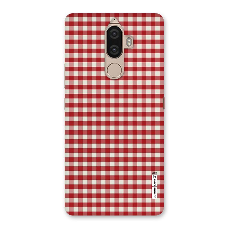 Red White Check Back Case for Lenovo K8 Note