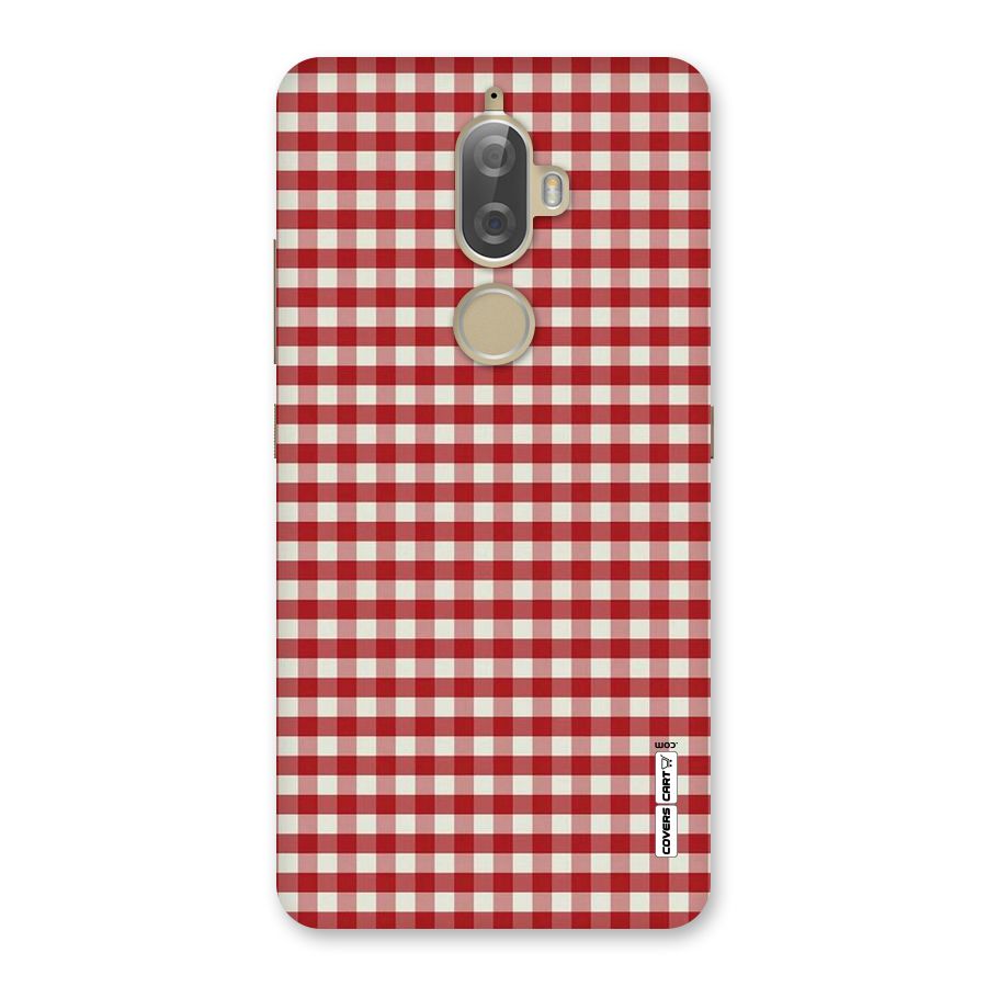 Red White Check Back Case for Lenovo K8 Plus