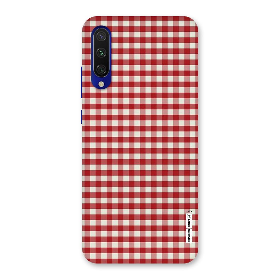 Red White Check Back Case for Mi A3