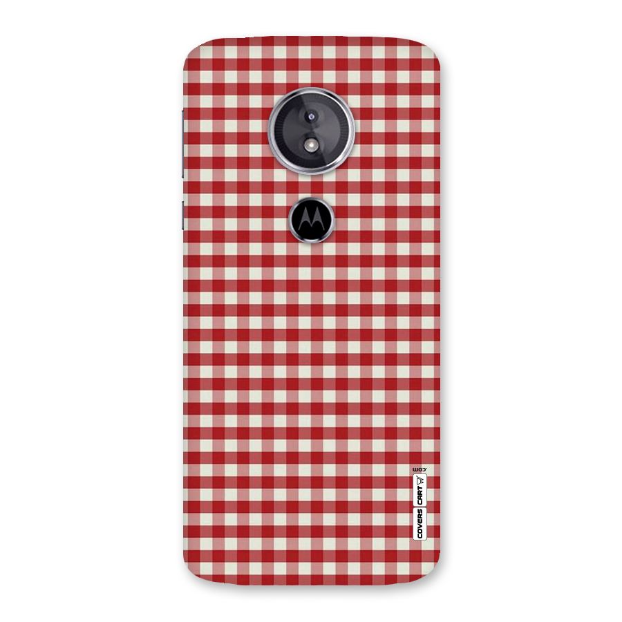 Red White Check Back Case for Moto E5