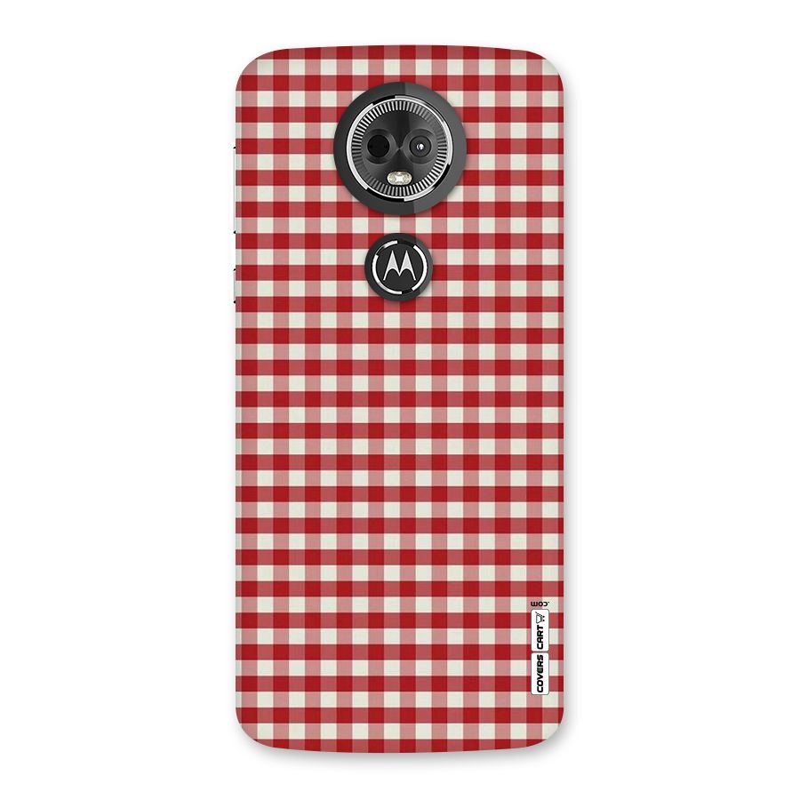 Red White Check Back Case for Moto E5 Plus