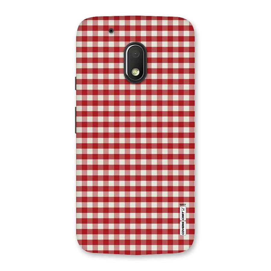Red White Check Back Case for Moto G4 Play