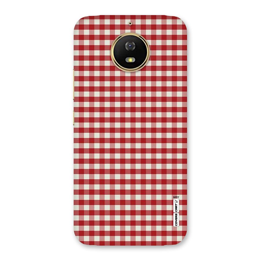 Red White Check Back Case for Moto G5s