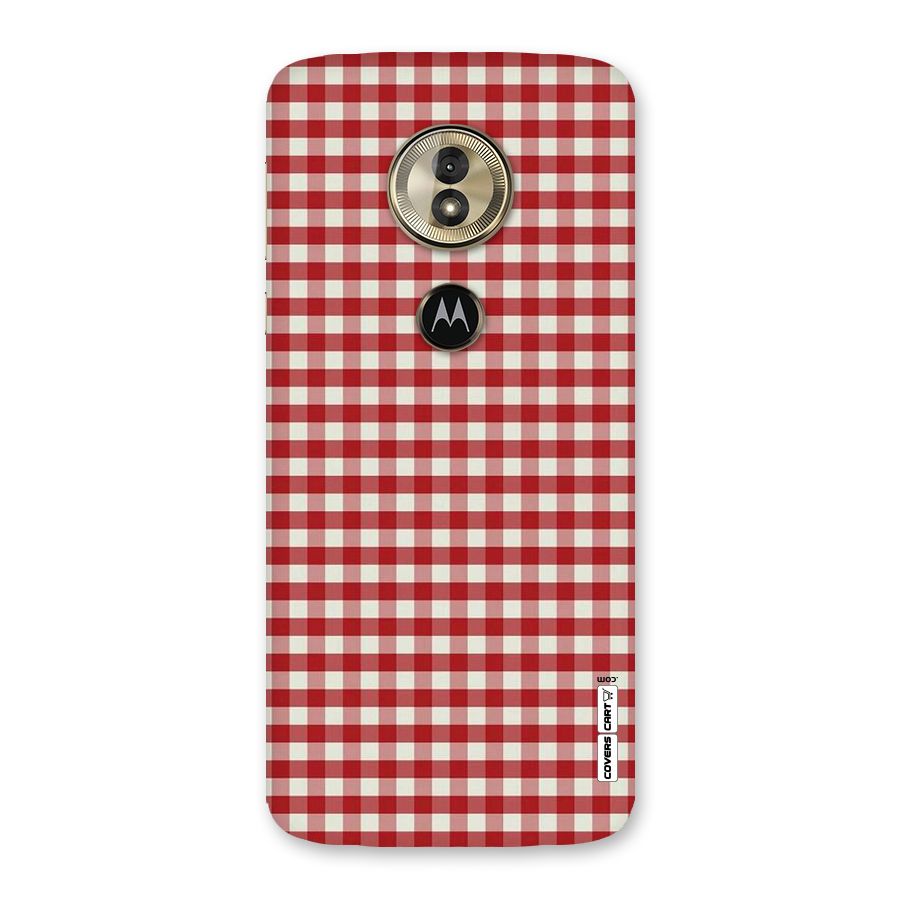Red White Check Back Case for Moto G6 Play