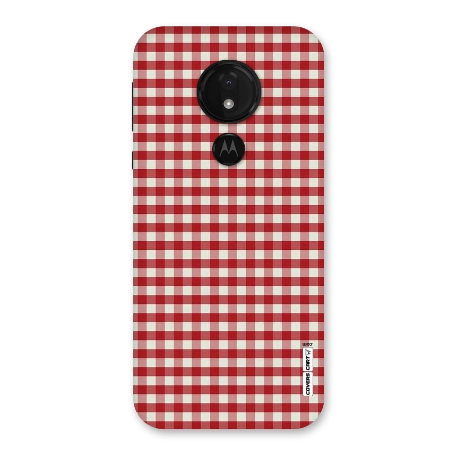 Red White Check Back Case for Moto G7 Power
