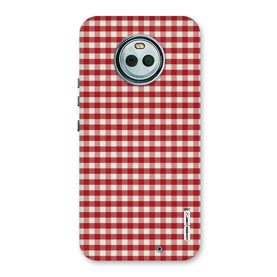 Red White Check Back Case for Moto X4