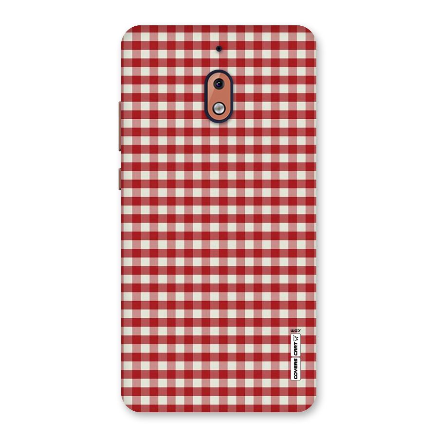 Red White Check Back Case for Nokia 2.1