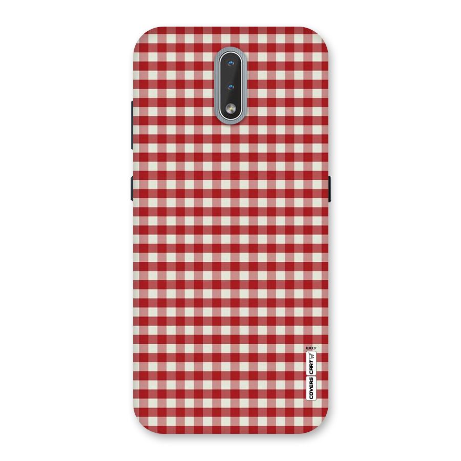 Red White Check Back Case for Nokia 2.3