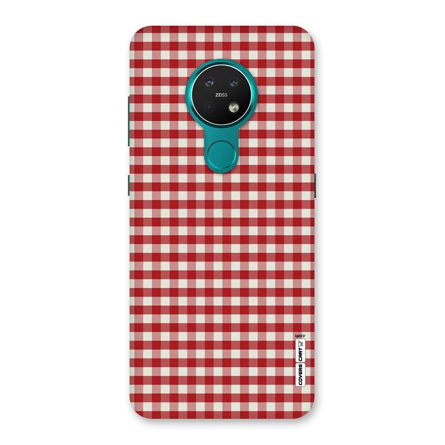 Red White Check Back Case for Nokia 7.2