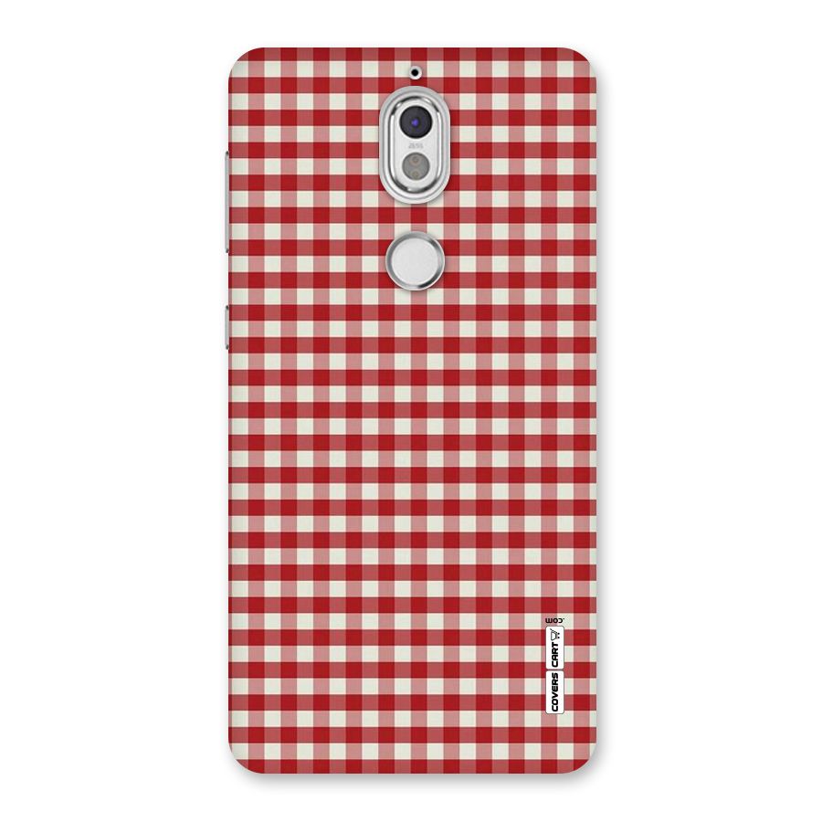 Red White Check Back Case for Nokia 7