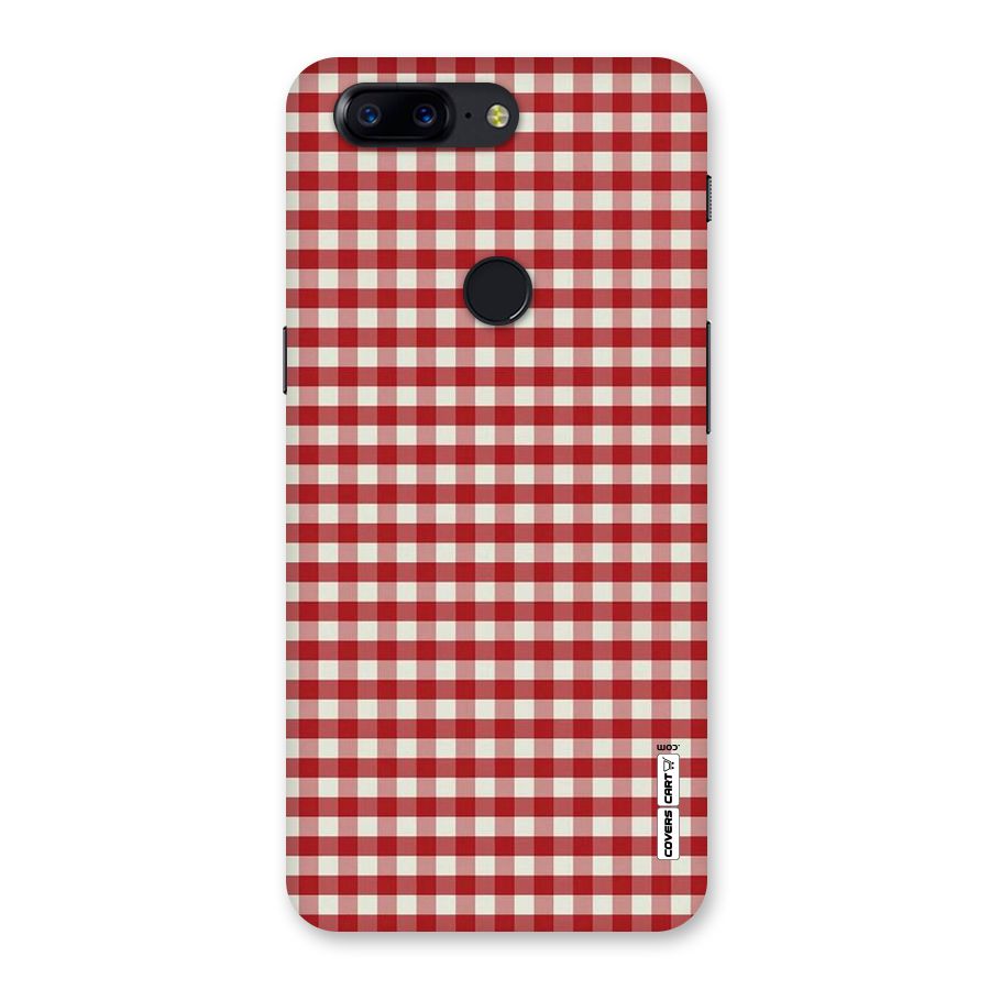 Red White Check Back Case for OnePlus 5T