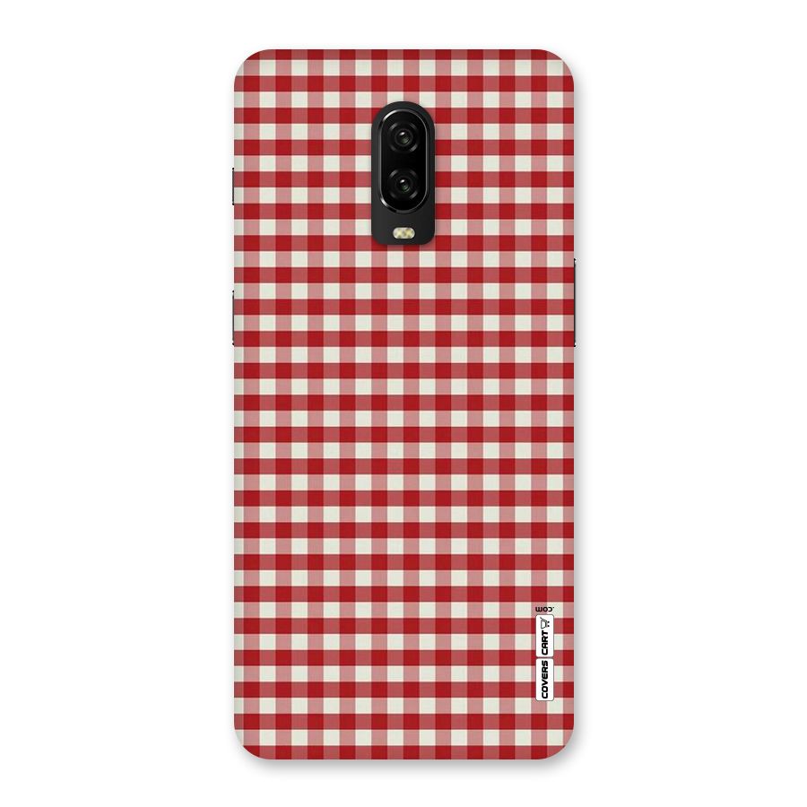 Red White Check Back Case for OnePlus 6T