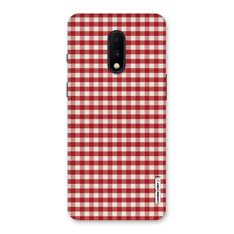 Red White Check Back Case for OnePlus 7