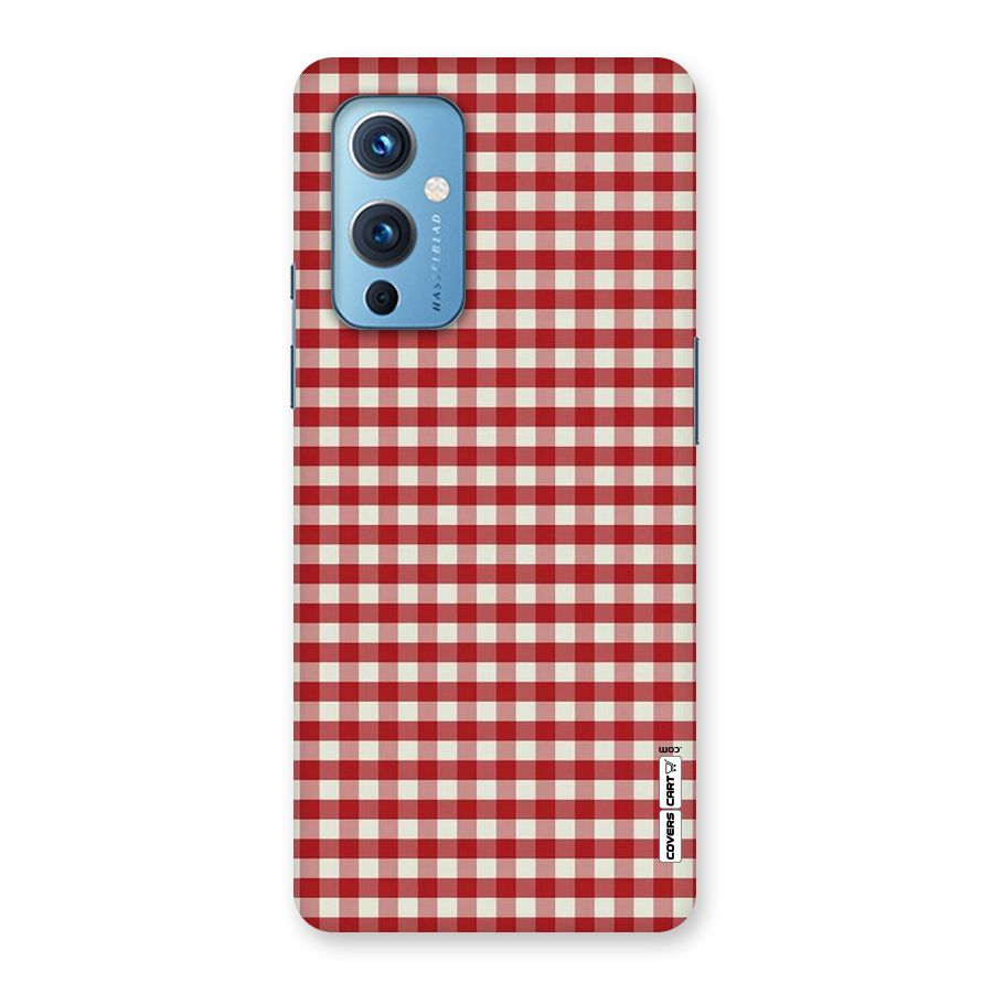 Red White Check Back Case for OnePlus 9