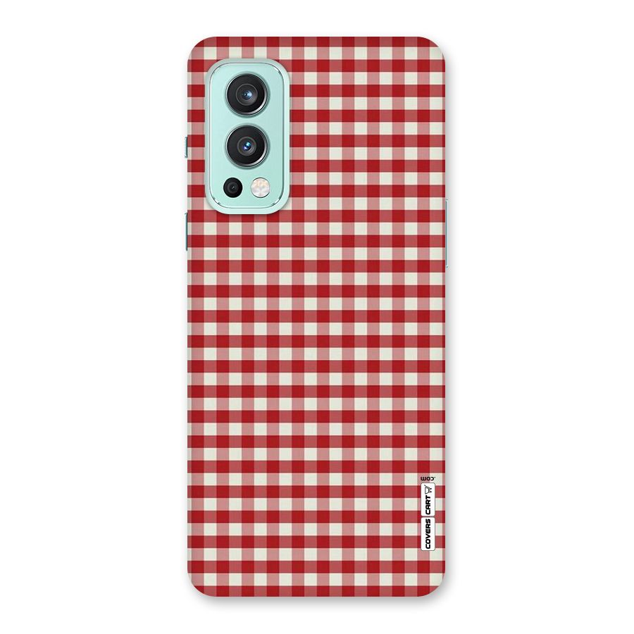 Red White Check Back Case for OnePlus Nord 2 5G