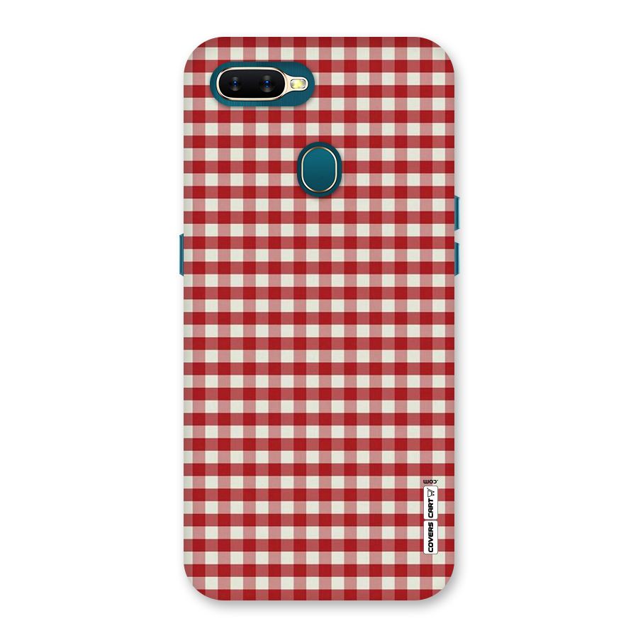 Red White Check Back Case for Oppo A11k