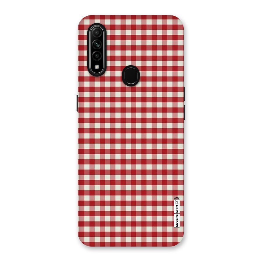 Red White Check Back Case for Oppo A31
