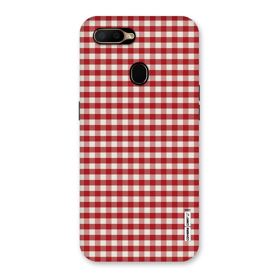 Red White Check Back Case for Oppo A5s