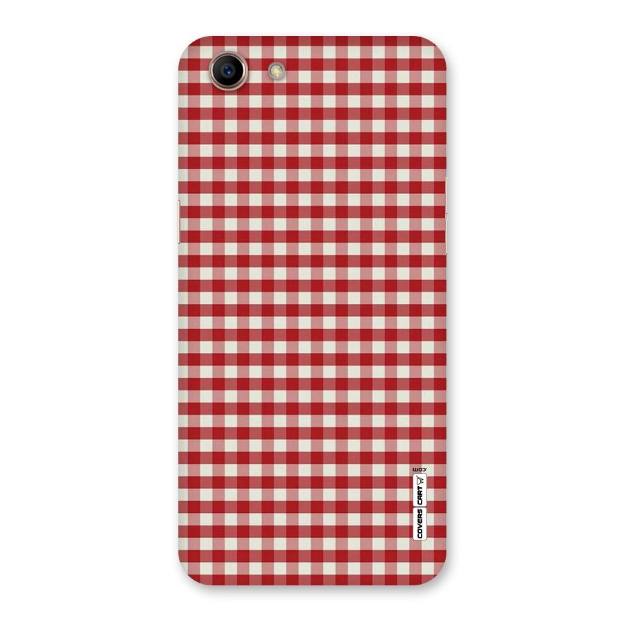 Red White Check Back Case for Oppo A83 (2018)