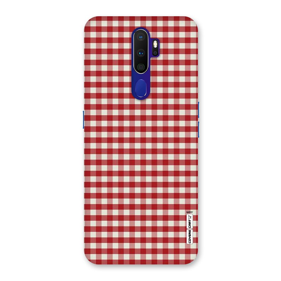 Red White Check Back Case for Oppo A9 (2020)