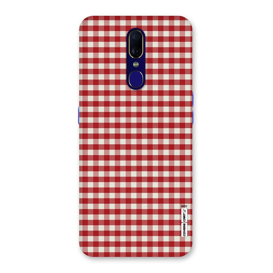 Red White Check Back Case for Oppo F11