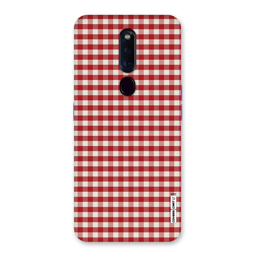 Red White Check Back Case for Oppo F11 Pro