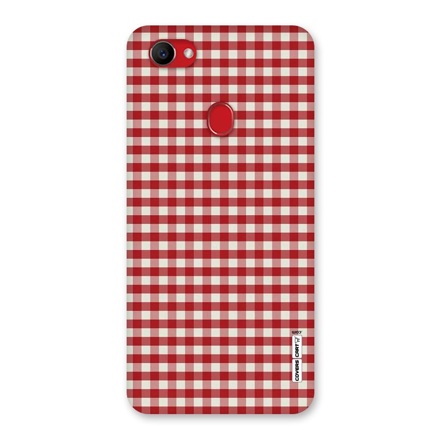 Red White Check Back Case for Oppo F7