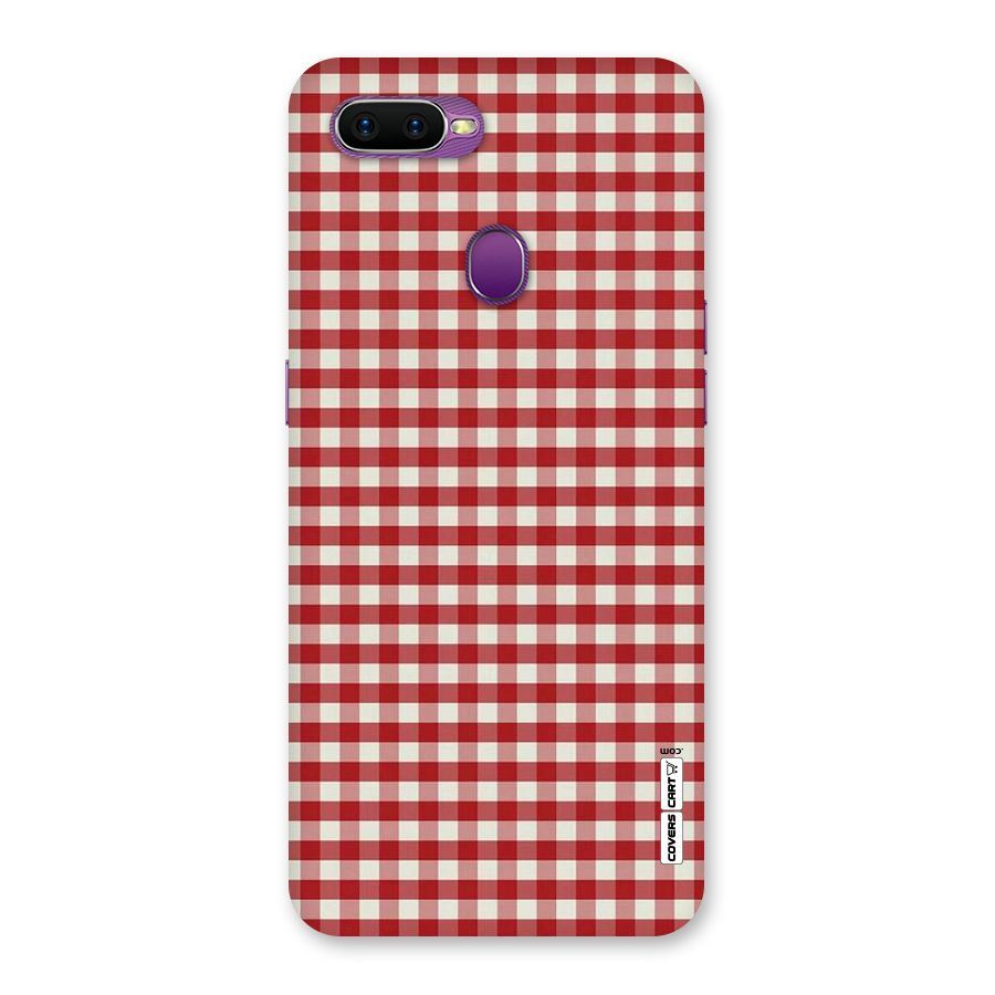 Red White Check Back Case for Oppo F9