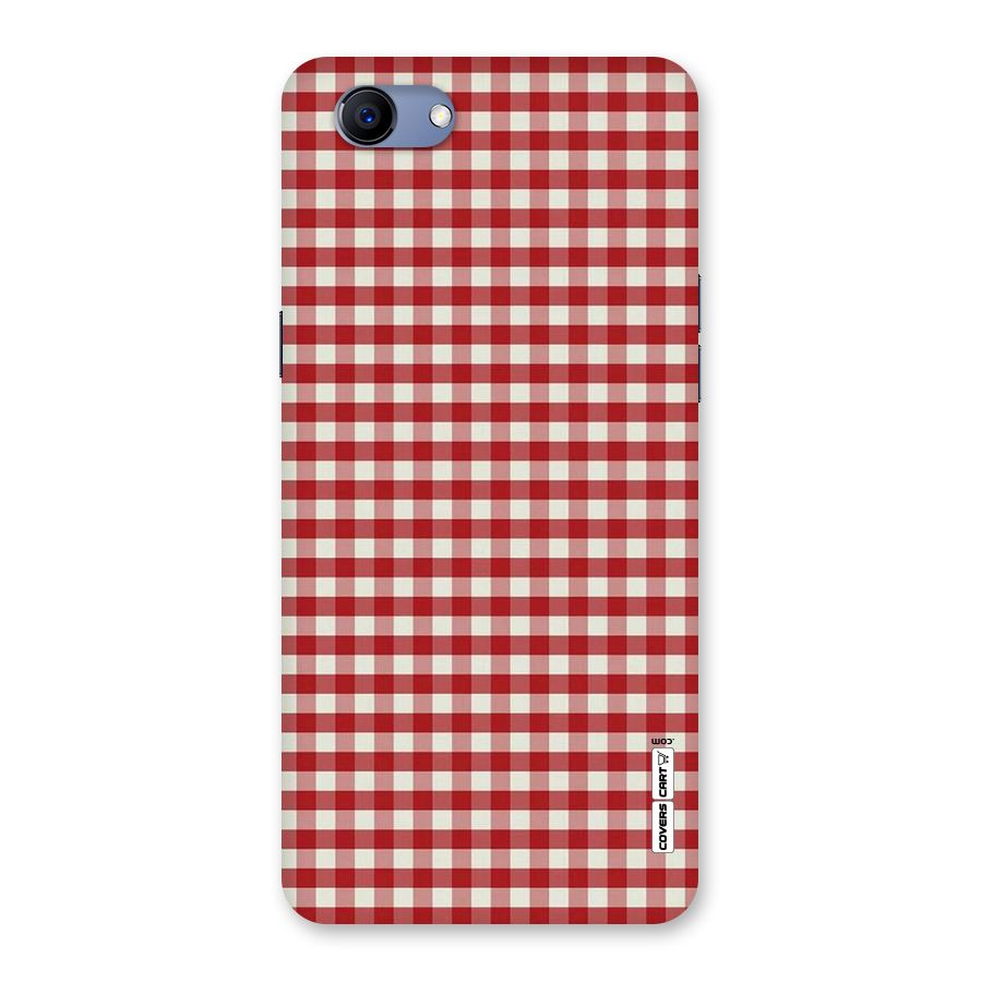 Red White Check Back Case for Oppo Realme 1