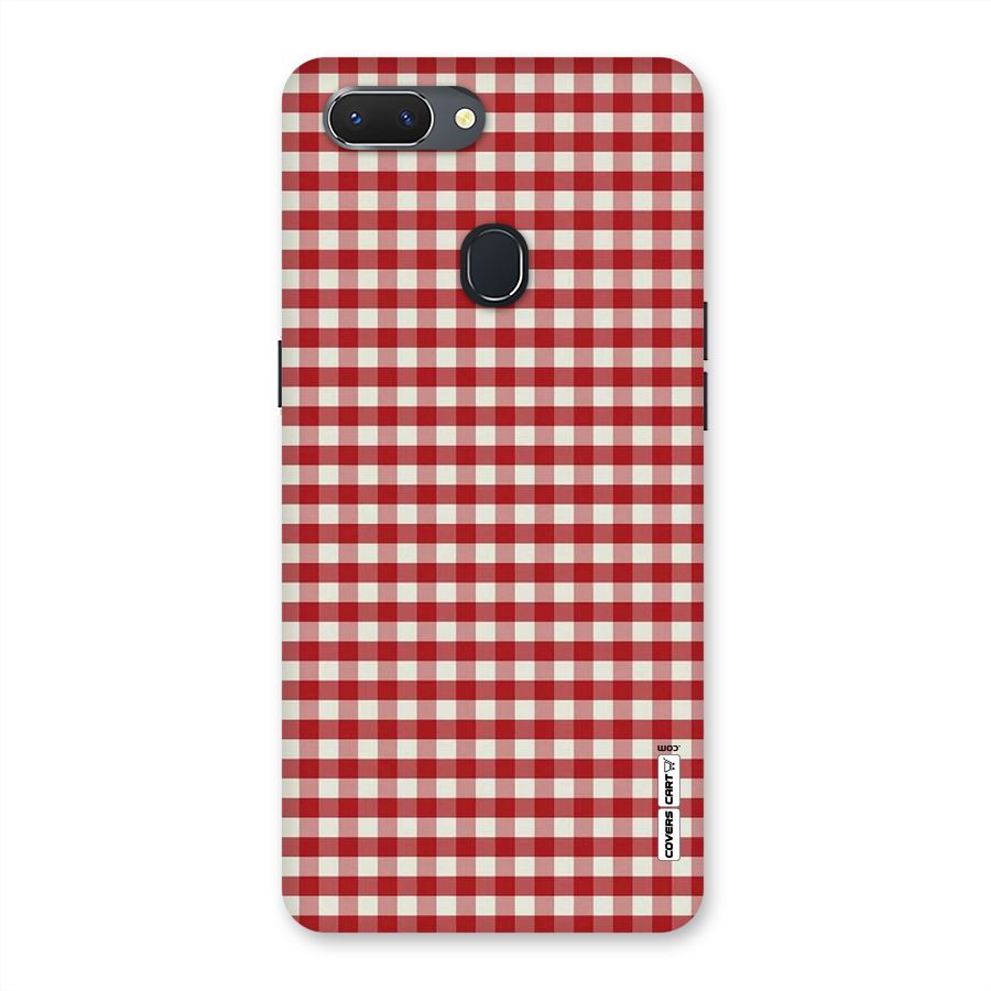 Red White Check Back Case for Oppo Realme 2