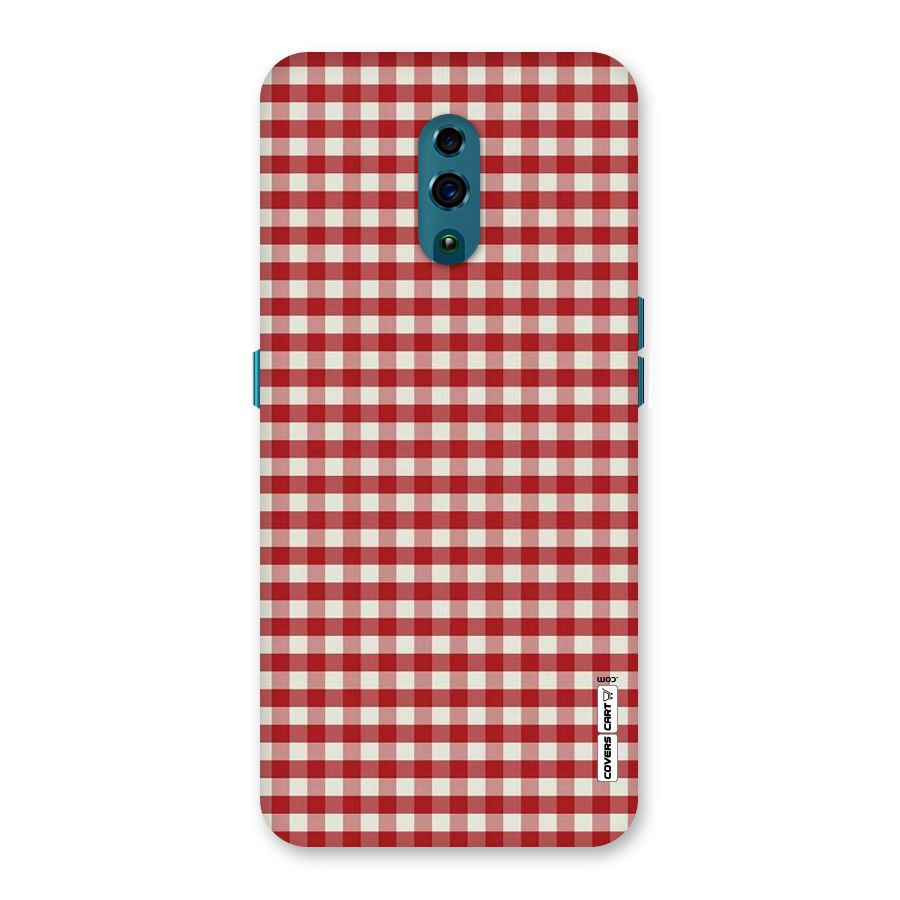 Red White Check Back Case for Oppo Reno