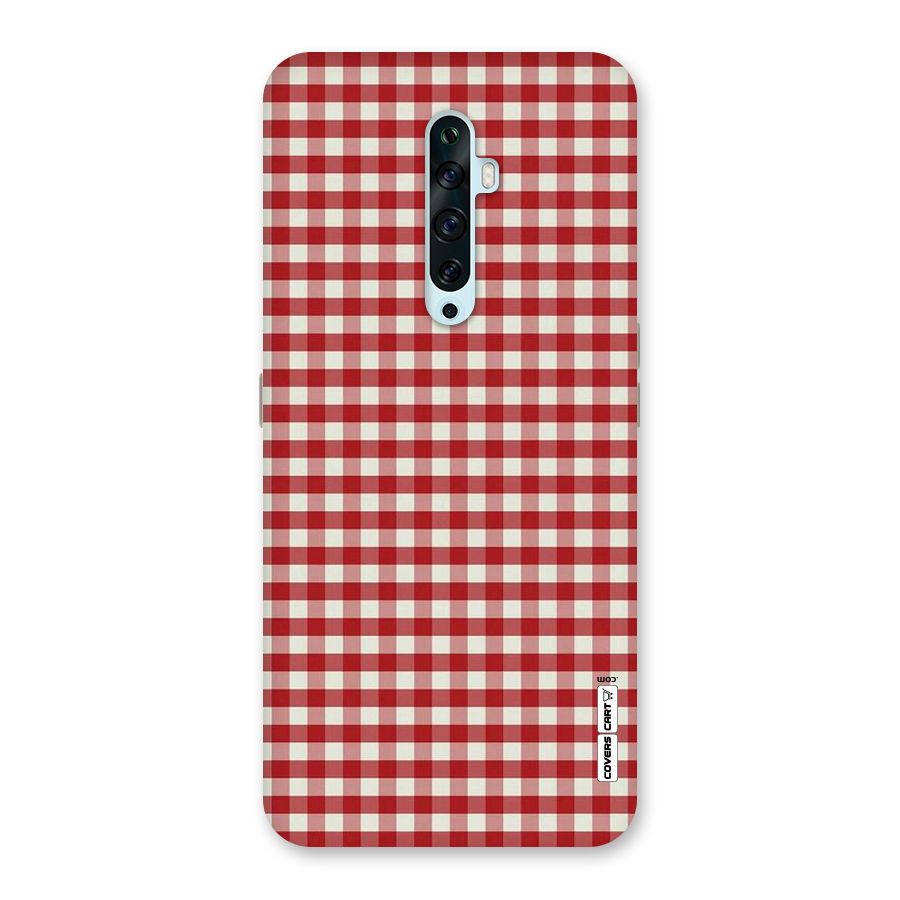 Red White Check Back Case for Oppo Reno2 Z