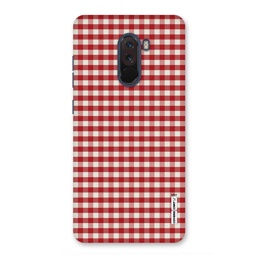 Red White Check Back Case for Poco F1