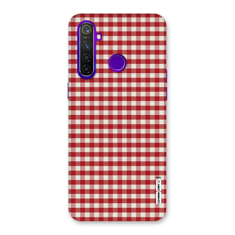 Red White Check Back Case for Realme 5 Pro