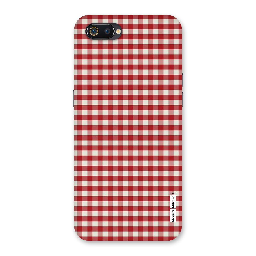 Red White Check Back Case for Realme C2